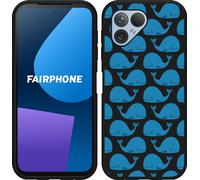 Cazy Housse adaptée au Fairphone 5 Housse silicone Noir - Baleines