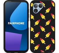 Cazy Housse adaptée au Fairphone 5 Housse silicone Noir - Fusées