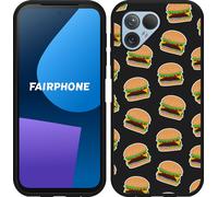 Cazy Housse adaptée au Fairphone 5 Housse silicone Noir - Hamburger