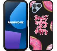 Cazy Housse adaptée au Fairphone 5 Housse silicone noire - Donut Worry