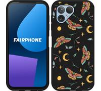Cazy Housse adaptée au Fairphone 5 Housse silicone noire - Motif magique
