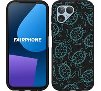 Cazy Housse adaptée au Fairphone 5 Housse silicone noire - Tortues