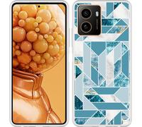Cazy Housse adaptée au HMD Pulse+ Housse en silicone - Motif marbre bleu