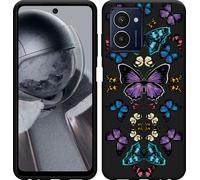 Cazy Housse adaptée au HMD Pulse Pro Housse en silicone Noir - Symétrie papillon