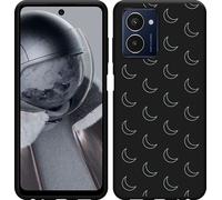 Cazy Housse adaptée au HMD Pulse Pro Housse silicone noir - Motif lune II