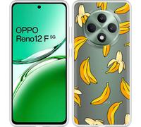 Cazy Housse adaptée au modèle Oppo Reno12 F (5G) Housse en silicone - Banane