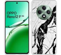 Cazy Housse adaptée au modèle Oppo Reno12 F (5G) Housse en silicone - Design marbre