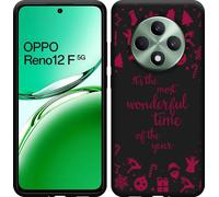 Cazy Housse adaptée au modèle Oppo Reno12 F (5G) Housse silicone noire - Most Wonderful Time