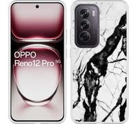 Cazy Housse adaptée au modèle Oppo Reno12 Pro Housse en silicone - Design marbre