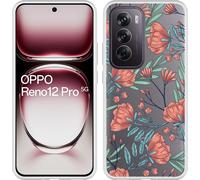 Cazy Housse adaptée au modèle Oppo Reno12 Pro Housse en silicone - Roses de coquelicots