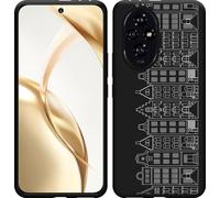 Cazy Housse adaptée au Motorola Edge 50 Pro Housse en silicone Noir - Maisons de canal I