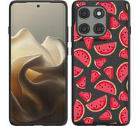 Cazy Housse adaptée au Motorola Edge 60 Pro Housse silicone noire - Pastèque