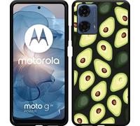 Cazy Housse adaptée au Motorola Moto G04 / G04s / G24 / G24 Power Noir - Avocados