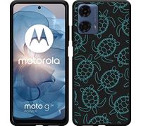 Cazy Housse adaptée au Motorola Moto G04 / G04s / G24 / G24 Power Noir - Tortues
