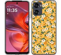 Cazy Housse adaptée au Motorola Moto G05 Housse silicone - Impression florale vintage