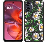 Cazy Housse adaptée au Motorola Moto G05 Housse silicone Noir - Pâquerette