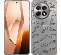 Cazy Housse adaptée au OnePlus 13R Housse en silicone Circuits de Formule 1
