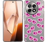 Cazy Housse adaptée au OnePlus 13R Housse silicone Coeur Lunettes de soleil
