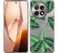 Cazy Housse adaptée au OnePlus 13R Housse silicone feuilles de palmier