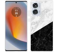 Cazy Housse adaptée au Oppo Find X8 Pro Housse en silicone - Marbre blanc noir