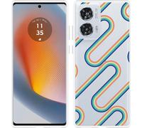 Cazy Housse adaptée au Oppo Find X8 Pro Housse silicone - Arc-en-ciel rétro II