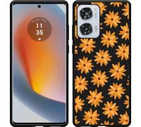 Cazy Housse adaptée au Oppo Find X8 Pro Housse silicone Noir - Fleurs orange