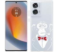 Cazy Housse adaptée au Oppo Find X8 Pro Housse silicone - Smoking chimpanzé
