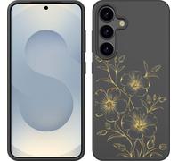 Cazy Housse adaptée au Samsung Galaxy S25 Housse silicone Noir - Mystic Flower