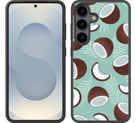 Cazy Housse adaptée au Samsung Galaxy S25 Housse silicone Noir - Noix de coco