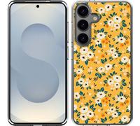Cazy Housse adaptée au Samsung Galaxy S25 Plus Housse en silicone - Impression florale vintage