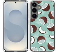 Cazy Housse adaptée au Samsung Galaxy S25 Plus Housse en silicone - Noix de coco