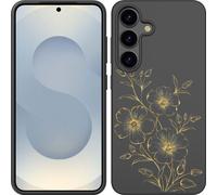 Cazy Housse adaptée au Samsung Galaxy S25 Plus Housse silicone Noir - Mystic Flower