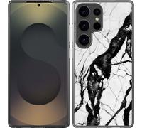 Cazy Housse adaptée au Samsung Galaxy S25 Ultra Housse en silicone - Design en marbre