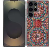 Cazy Housse adaptée au Samsung Galaxy S25 Ultra Housse en silicone - Mandala oriental