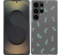 Cazy Housse adaptée au Samsung Galaxy S25 Ultra Housse en silicone - Petites feuilles