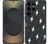 Cazy Housse adaptée au Samsung Galaxy S25 Ultra Housse silicone Noir - Eclairs