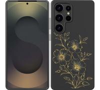 Cazy Housse adaptée au Samsung Galaxy S25 Ultra Housse silicone Noir - Mystic Flower