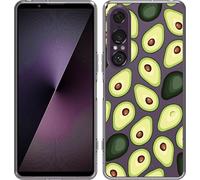 Cazy Housse adaptée au Sony Xperia 1 VII Housse en silicone - Avocados