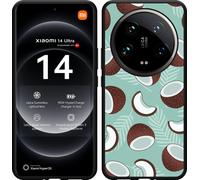 Cazy Housse adaptée au Xiaomi 14 Ultra Housse en silicone noir - Noix de coco