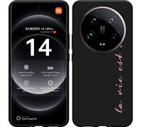 Cazy Housse adaptée au Xiaomi 14 Ultra Housse silicone noir - La Vie Est Belle
