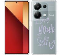 Cazy Housse adaptée au Xiaomi Poco M6 Pro Housse en silicone - Aime-toi toi-même