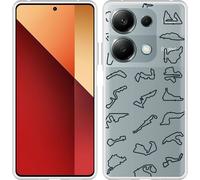Cazy Housse adaptée au Xiaomi Poco M6 Pro Housse en silicone - Circuits de Formule 1