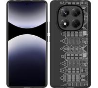 Cazy Housse adaptée au Xiaomi Poco X7 Housse en silicone noir - Maisons de canal I