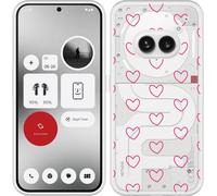 Cazy Housse adaptée pour Nothing Phone (2a) / (2a) Plus Housse silicone - Petits coeurs