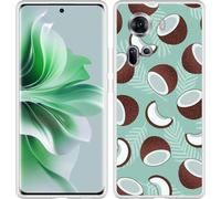 Cazy Housse adaptée pour Oppo Reno11 Housse en silicone - Noix de coco