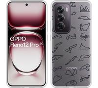 Cazy Housse adaptée pour Oppo Reno12 Pro Housse en silicone - Circuits de Formule 1