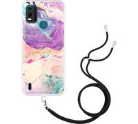 Cazy Housse avec chaîne Compatible avec Nokia C21 Plus - Couleurs de rêve