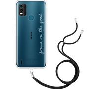 Cazy Housse avec chaîne Compatible avec Nokia C21 Plus - Focus On The Good