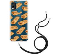 Cazy Housse avec chaîne Compatible avec Nokia C21 Plus - Sandwiches au fricot