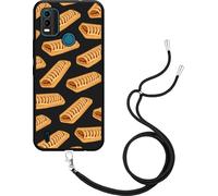 Cazy Housse avec chaîne Compatible avec Nokia C21 Plus - Sandwiches au fricot